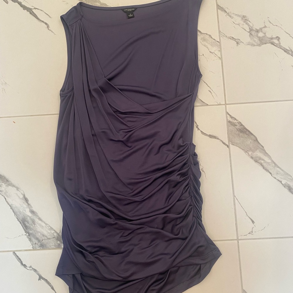 Ann Taylor plush purple shirt. It looks great dressed up or down 🌟